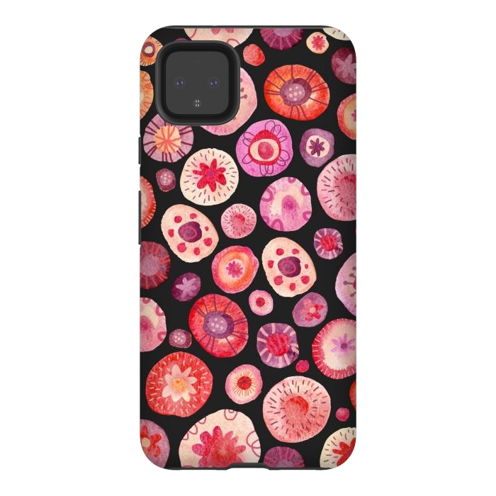 Pixel 4XL StrongFit All the Flowers Dark by Nic Squirrell