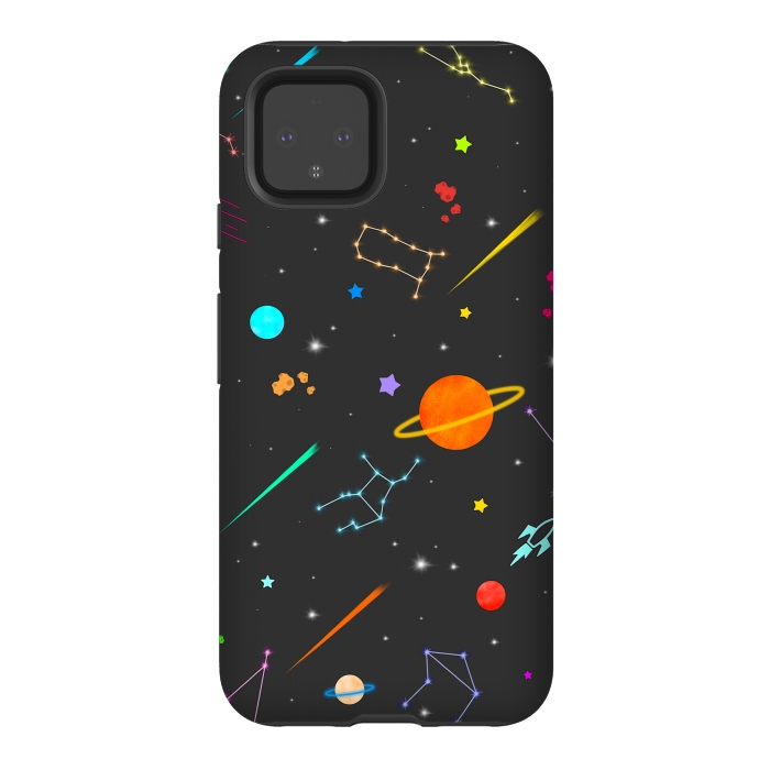 Pixel 4 StrongFit Aesthetic colorful space by Jms