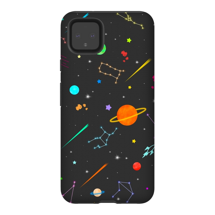 Pixel 4XL StrongFit Aesthetic colorful space by Jms
