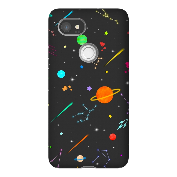 Pixel 2XL StrongFit Aesthetic colorful space by Jms