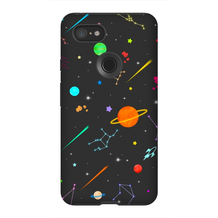 Pixel 3XL StrongFit Aesthetic colorful space by Jms