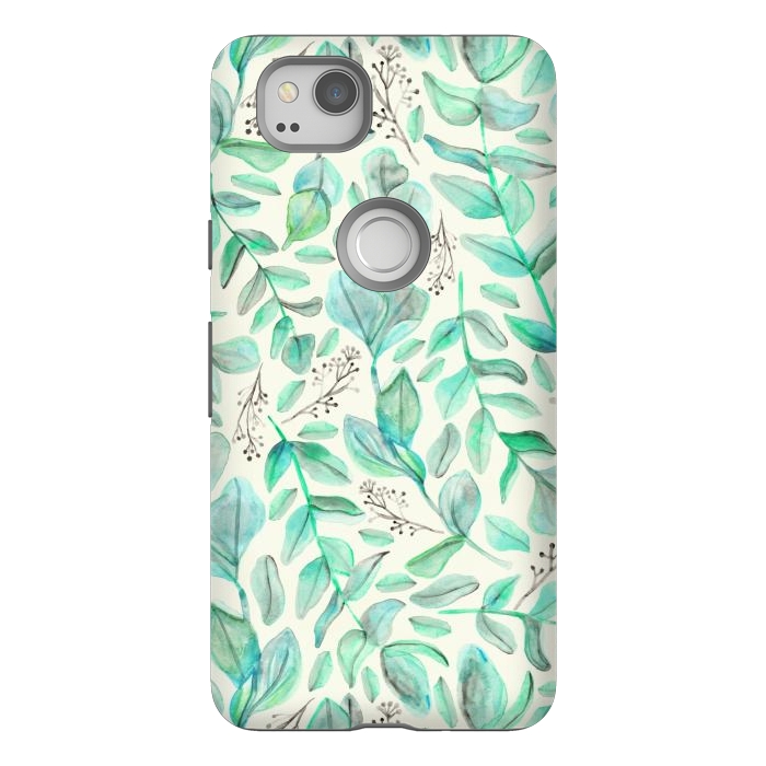 Pixel 2 StrongFit Eucalyptus Garden on Cream by Tangerine-Tane