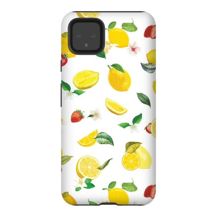 Pixel 4XL StrongFit Lemon & Strawberry by Bledi