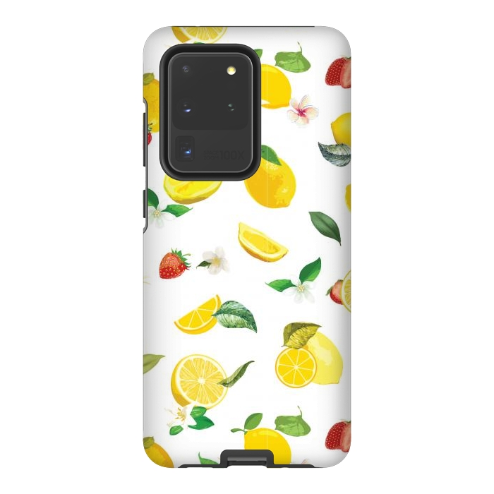 Galaxy S20 Ultra StrongFit Lemon & Strawberry by Bledi