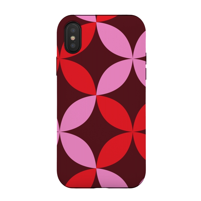 iPhone Xs / X StrongFit red pink floral  by Winston