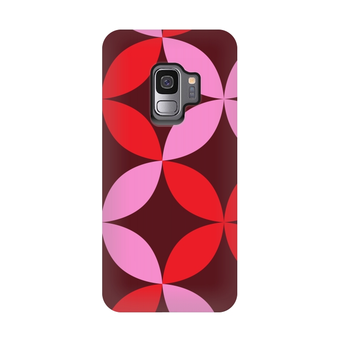 Galaxy S9 StrongFit red pink floral  by Winston