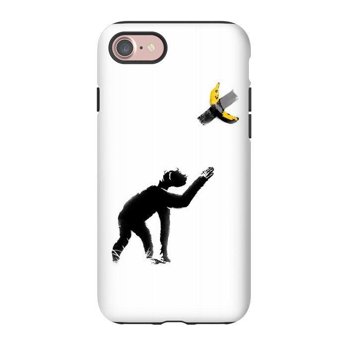 iPhone 7 StrongFit Chimpanzee and Banana Taped by Afif Quilimo