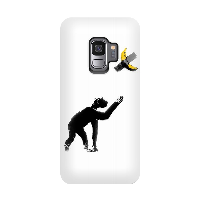 Galaxy S9 StrongFit Chimpanzee and Banana Taped by Afif Quilimo