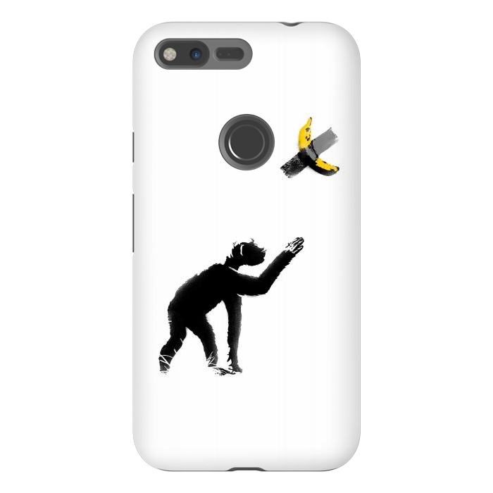 Pixel XL StrongFit Chimpanzee and Banana Taped by Afif Quilimo