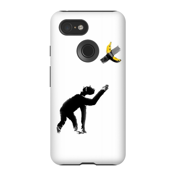 Pixel 3 StrongFit Chimpanzee and Banana Taped by Afif Quilimo