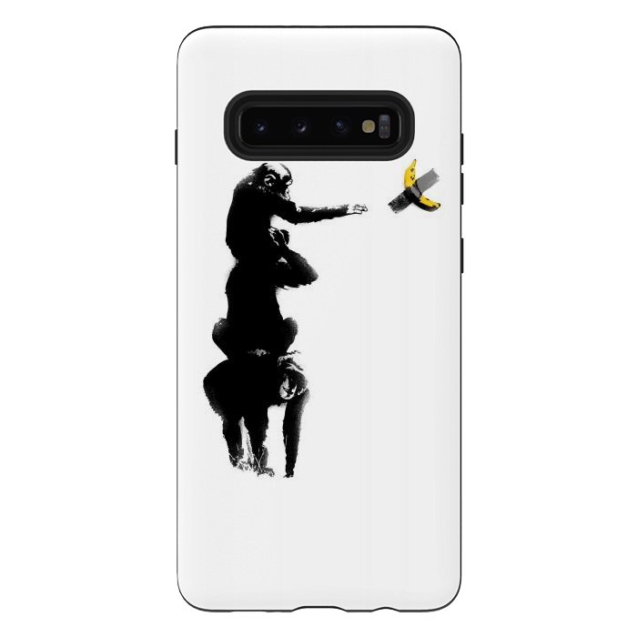 Galaxy S10 plus StrongFit Chimpanzee and Banana Taped 1 by Afif Quilimo