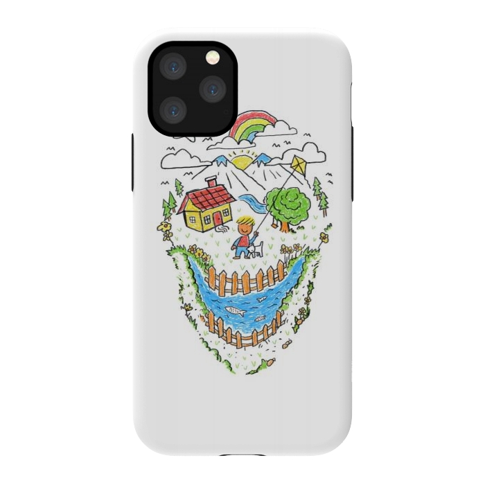 iPhone 11 Pro StrongFit Skull Kid Draw 1 by Afif Quilimo