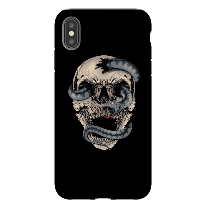 iPhone Xs Max StrongFit Skull Snake by Afif Quilimo