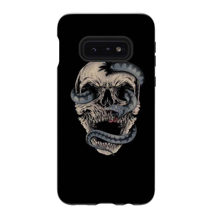 Galaxy S10e StrongFit Skull Snake by Afif Quilimo
