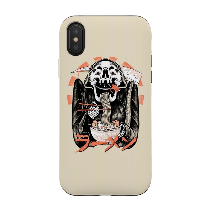 iPhone Xs / X StrongFit Grim Reaper Love Ramen by Afif Quilimo