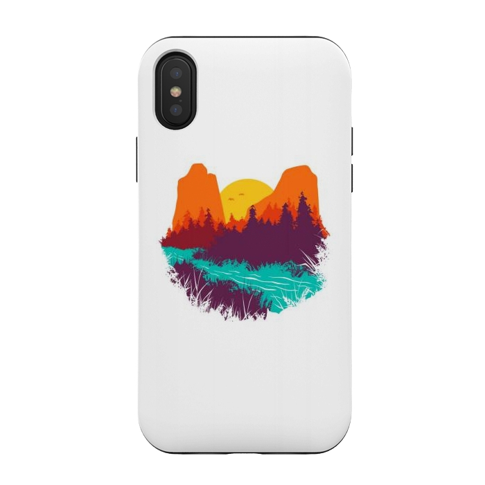 iPhone Xs / X StrongFit River and Sunset by Afif Quilimo