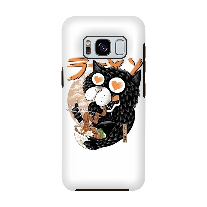 Galaxy S8 StrongFit Cat Love Ramen by Afif Quilimo