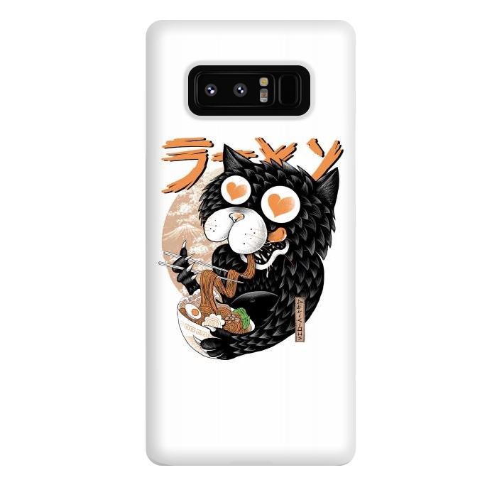 Galaxy Note 8 StrongFit Cat Love Ramen by Afif Quilimo