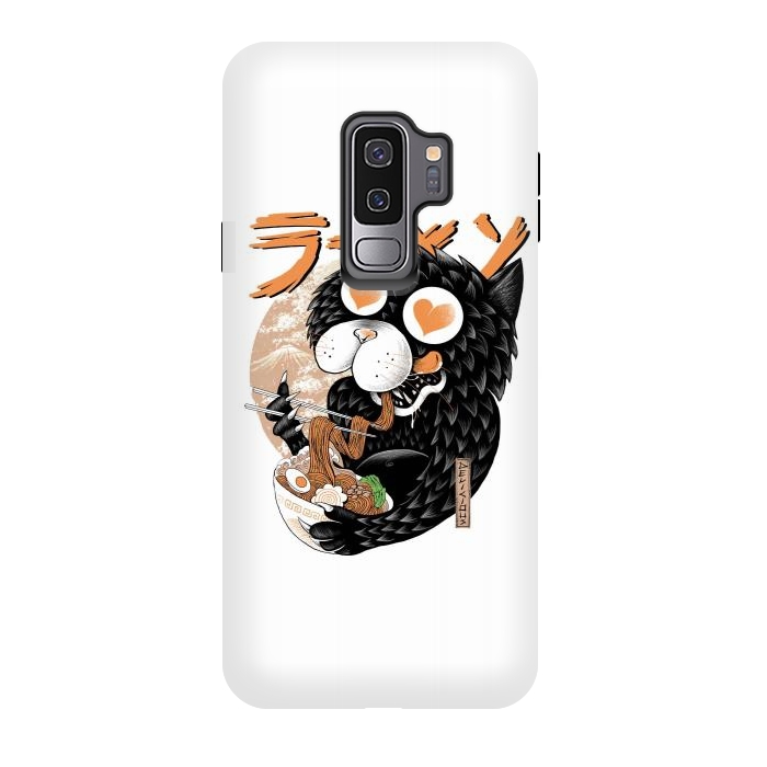Galaxy S9 plus StrongFit Cat Love Ramen by Afif Quilimo