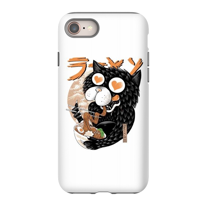 iPhone 8 StrongFit Cat Love Ramen by Afif Quilimo