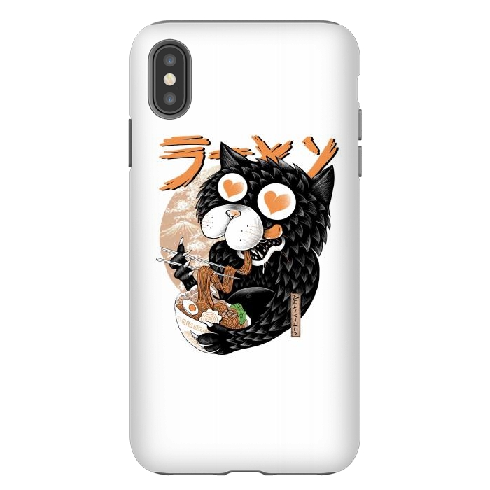 iPhone Xs Max StrongFit Cat Love Ramen by Afif Quilimo