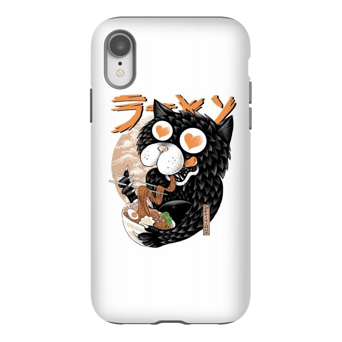 iPhone Xr StrongFit Cat Love Ramen by Afif Quilimo