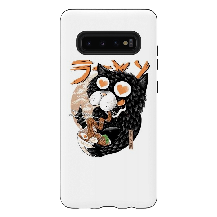 Galaxy S10 plus StrongFit Cat Love Ramen by Afif Quilimo