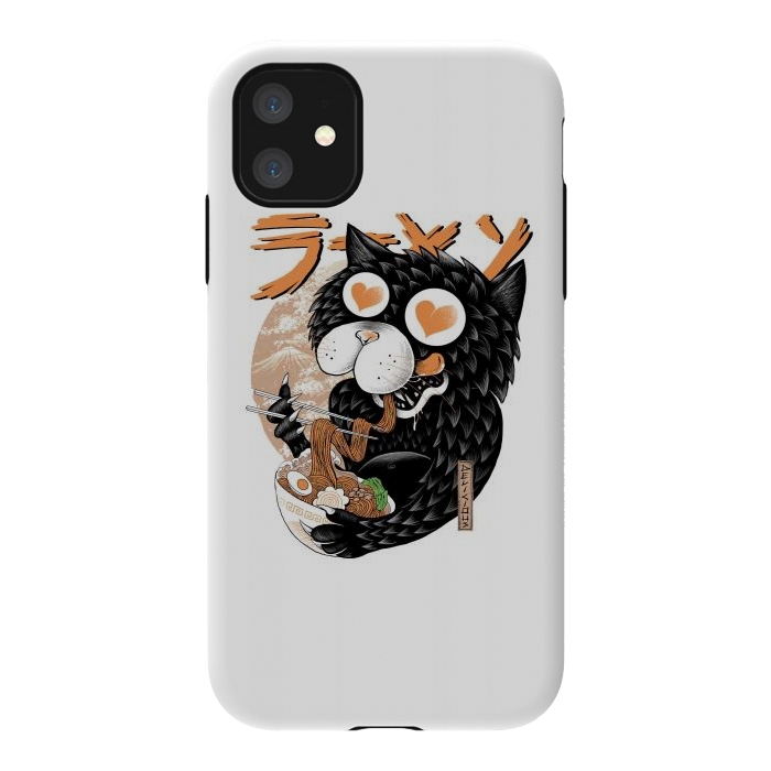iPhone 11 StrongFit Cat Love Ramen by Afif Quilimo