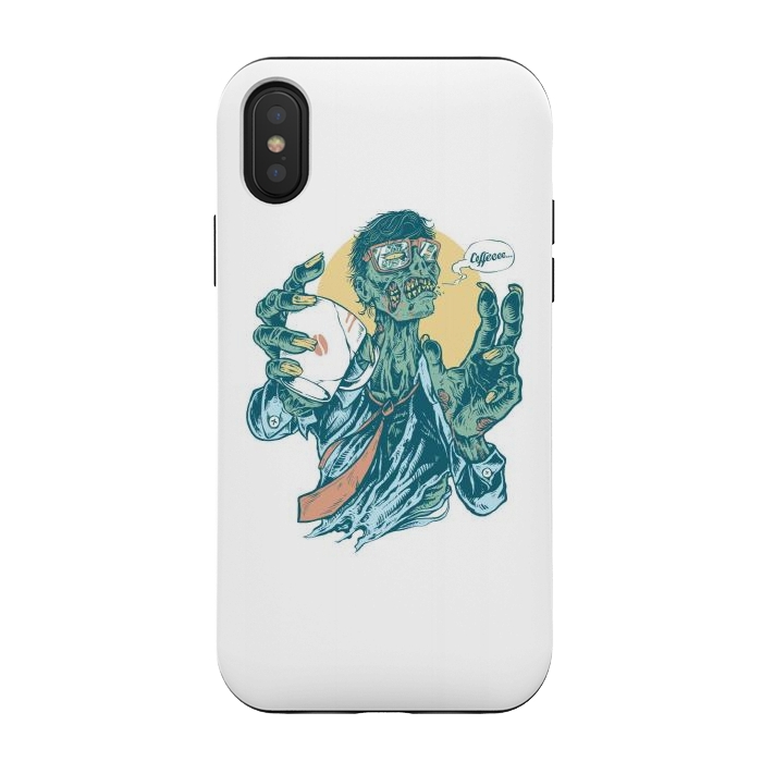 iPhone Xs / X StrongFit No Coffee Me Zombie by Afif Quilimo
