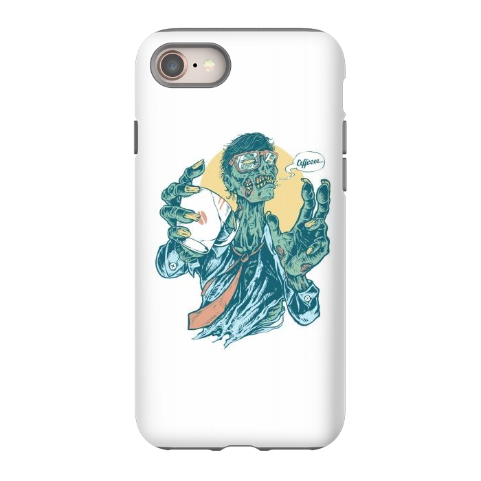 iPhone 8 StrongFit No Coffee Me Zombie by Afif Quilimo
