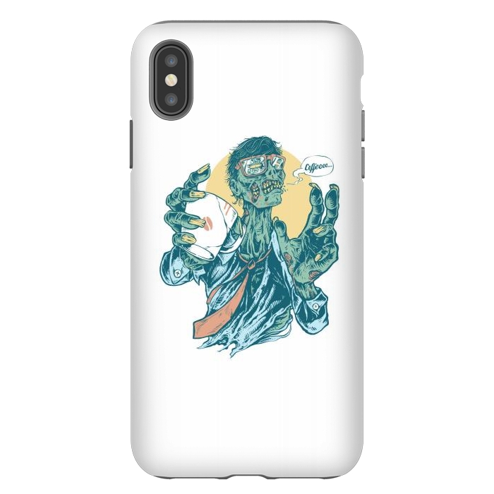 iPhone Xs Max StrongFit No Coffee Me Zombie by Afif Quilimo