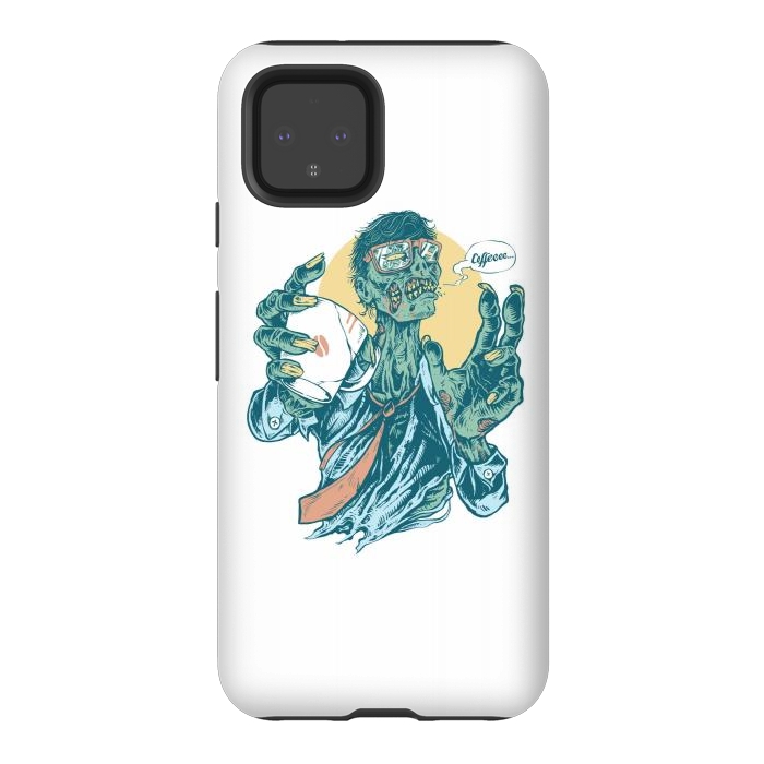 Pixel 4 StrongFit No Coffee Me Zombie by Afif Quilimo