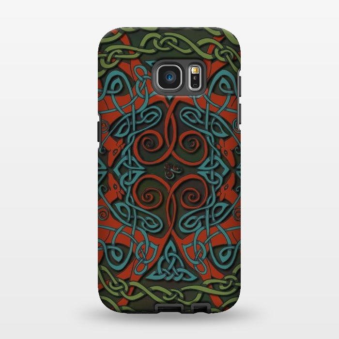 Galaxy S7 EDGE StrongFit Art Nouveau Greyhounds by Lotti Brown