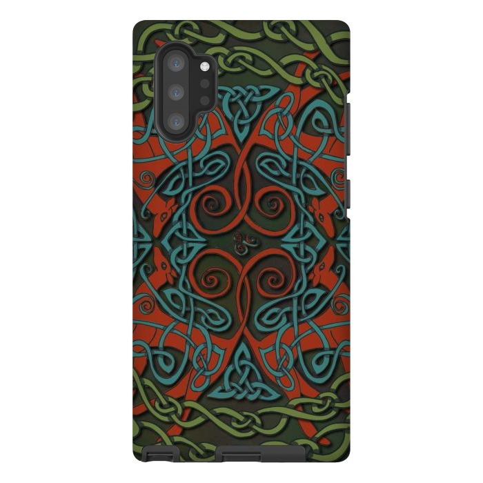 Galaxy Note 10 plus StrongFit Art Nouveau Greyhounds by Lotti Brown