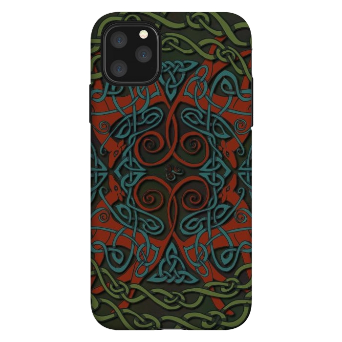 iPhone 11 Pro Max StrongFit Art Nouveau Greyhounds by Lotti Brown