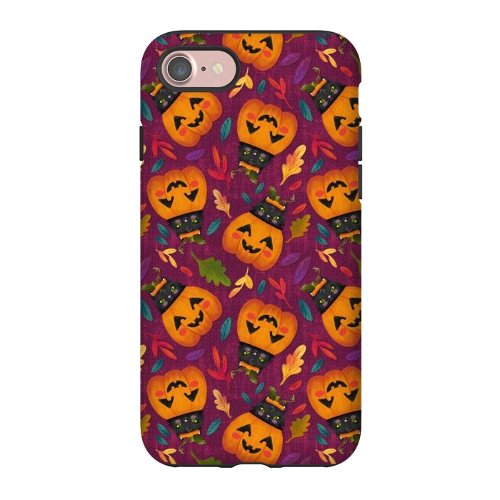 iPhone 7 StrongFit Pumpkin Kitty by Noonday Design