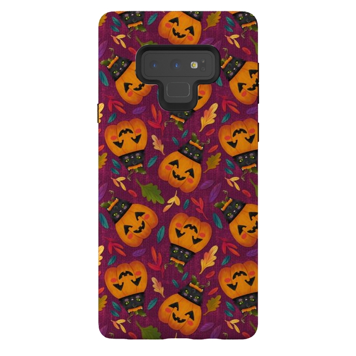 Galaxy Note 9 StrongFit Pumpkin Kitty by Noonday Design