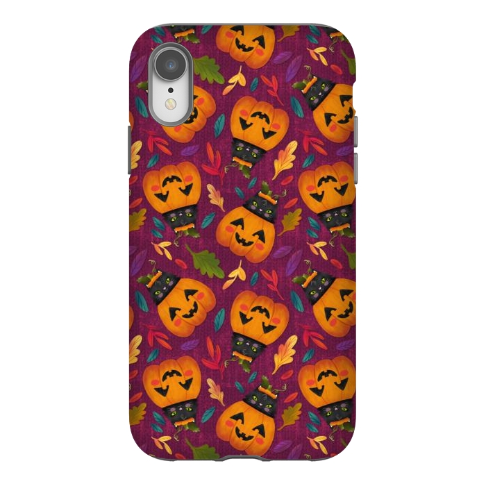 iPhone Xr StrongFit Pumpkin Kitty by Noonday Design