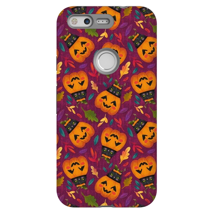 Pixel StrongFit Pumpkin Kitty by Noonday Design
