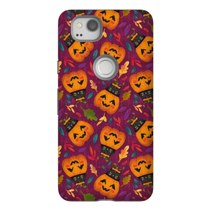 Pixel 2 StrongFit Pumpkin Kitty by Noonday Design