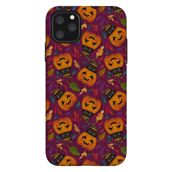 iPhone 11 Pro Max StrongFit Pumpkin Kitty by Noonday Design