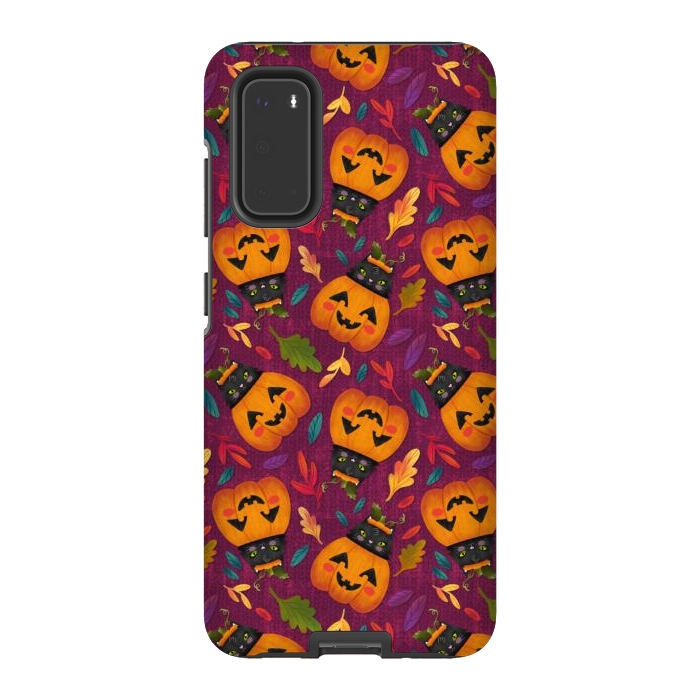 Galaxy S20 StrongFit Pumpkin Kitty by Noonday Design