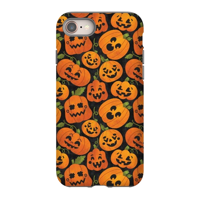 iPhone 8 StrongFit Funny Jack-O-Lanterns by Noonday Design