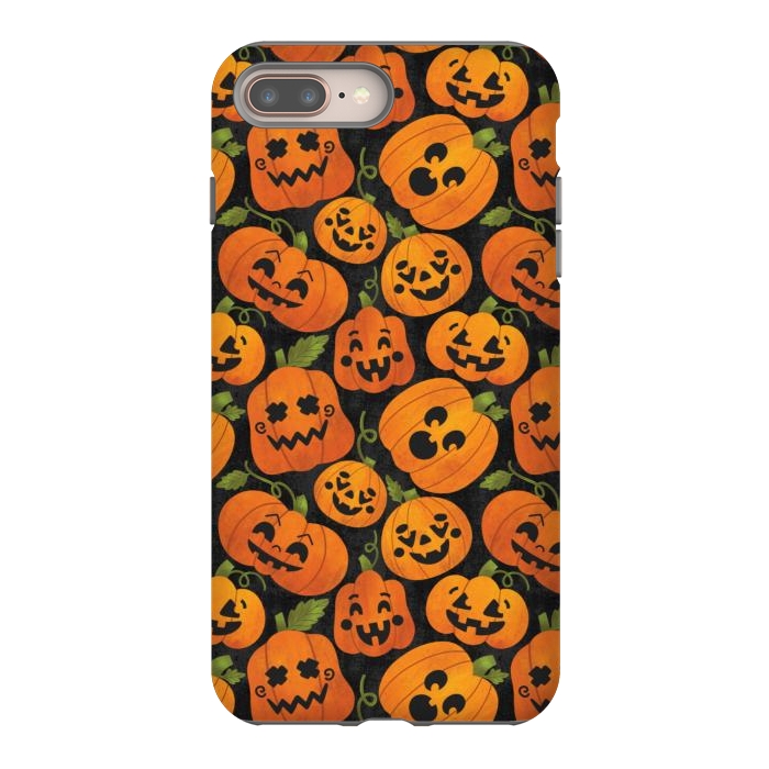 iPhone 8 plus StrongFit Funny Jack-O-Lanterns by Noonday Design