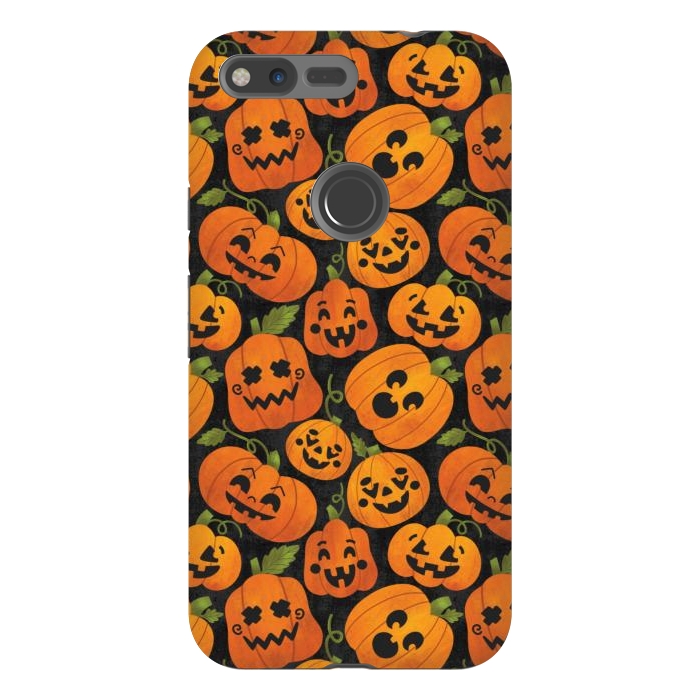 Pixel XL StrongFit Funny Jack-O-Lanterns by Noonday Design