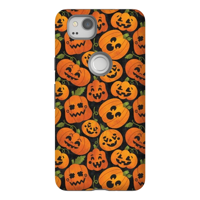 Pixel 2 StrongFit Funny Jack-O-Lanterns by Noonday Design