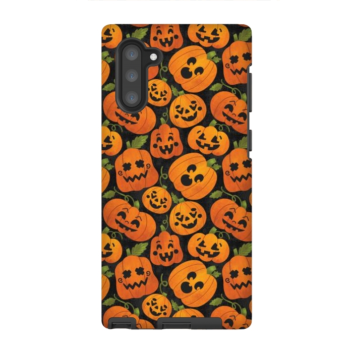 Galaxy Note 10 StrongFit Funny Jack-O-Lanterns by Noonday Design