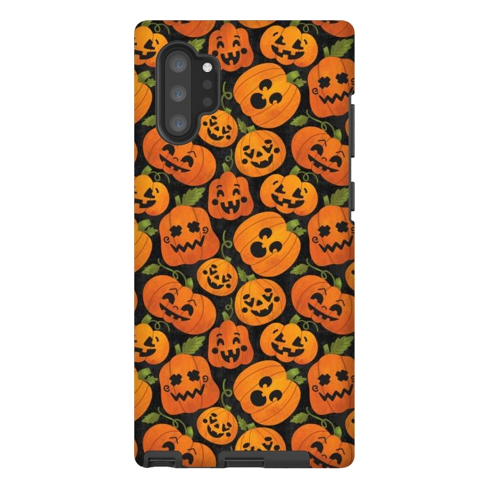 Galaxy Note 10 plus StrongFit Funny Jack-O-Lanterns by Noonday Design