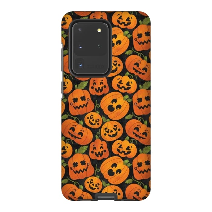 Galaxy S20 Ultra StrongFit Funny Jack-O-Lanterns by Noonday Design