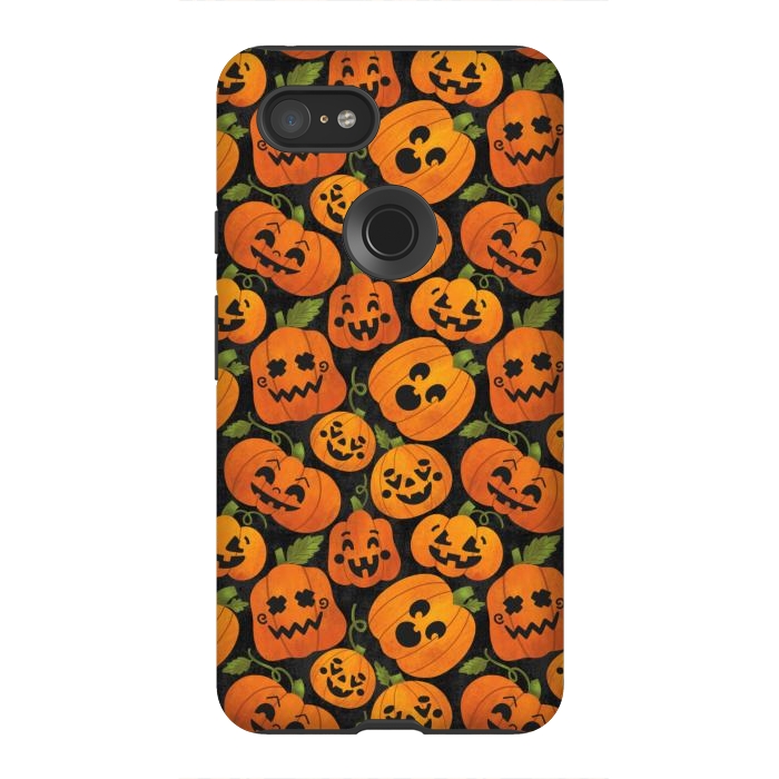 Pixel 3XL StrongFit Funny Jack-O-Lanterns by Noonday Design